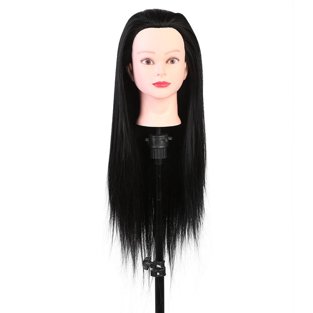 Brrnoo Head Hairdressing Practice Doll Training Cosmetology Head Manikin for Training Hairdressers Brown for Brown