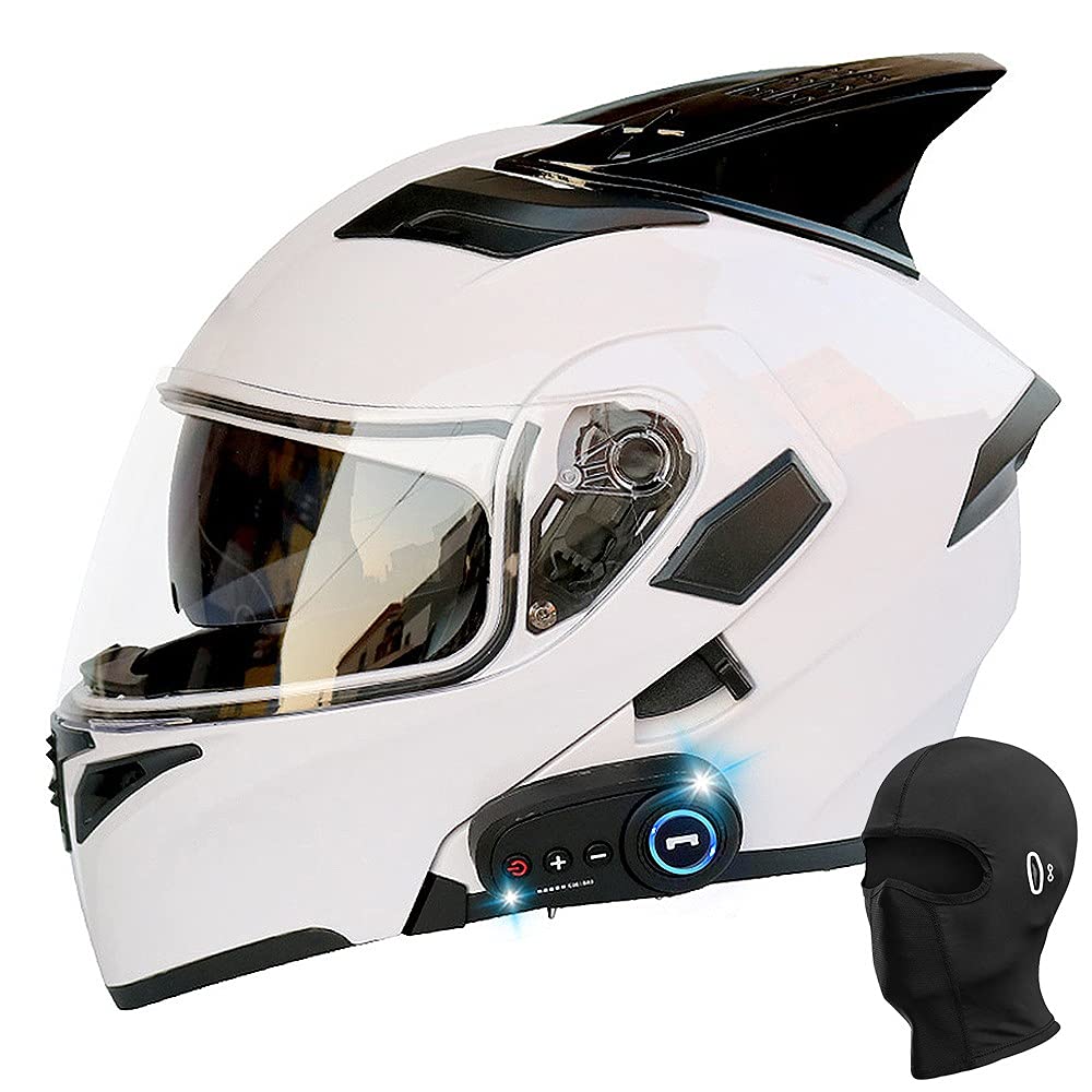 Bluetooth Modular Helmet with Horns Full Face