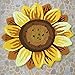 USTIDE Sunflower Floral Shaped Doormat Handmade Rug Anti-Slip Mat Colorful Floor Rug Personalized Custom Carpets Outdoor Mat Small