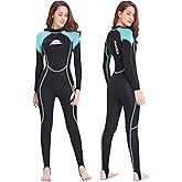 XUKER Women Men Wetsuit 2mm 3mm, Neoprene Wet Suits Front/Back Zip in Cold Water Full Body Dive Suit for Water Sports