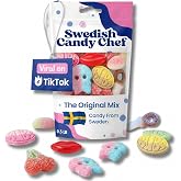 Swedish Candy Variety Pack, Bubs, Sweet &amp; Sour Gummies, Skulls &amp; More 1/2LB | Imported from Sweden, Fresh, Giant Skulls &amp; Ovals, Resealable Bag