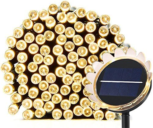 CREATIVE DESIGN Solar Outdoor String Light, 72ft 200 LEDs Waterproof Decorative Lights with 8 Working Modes for Party/Christmas/Weeding/Holiday/Home/Patio Decoration (Warm White)