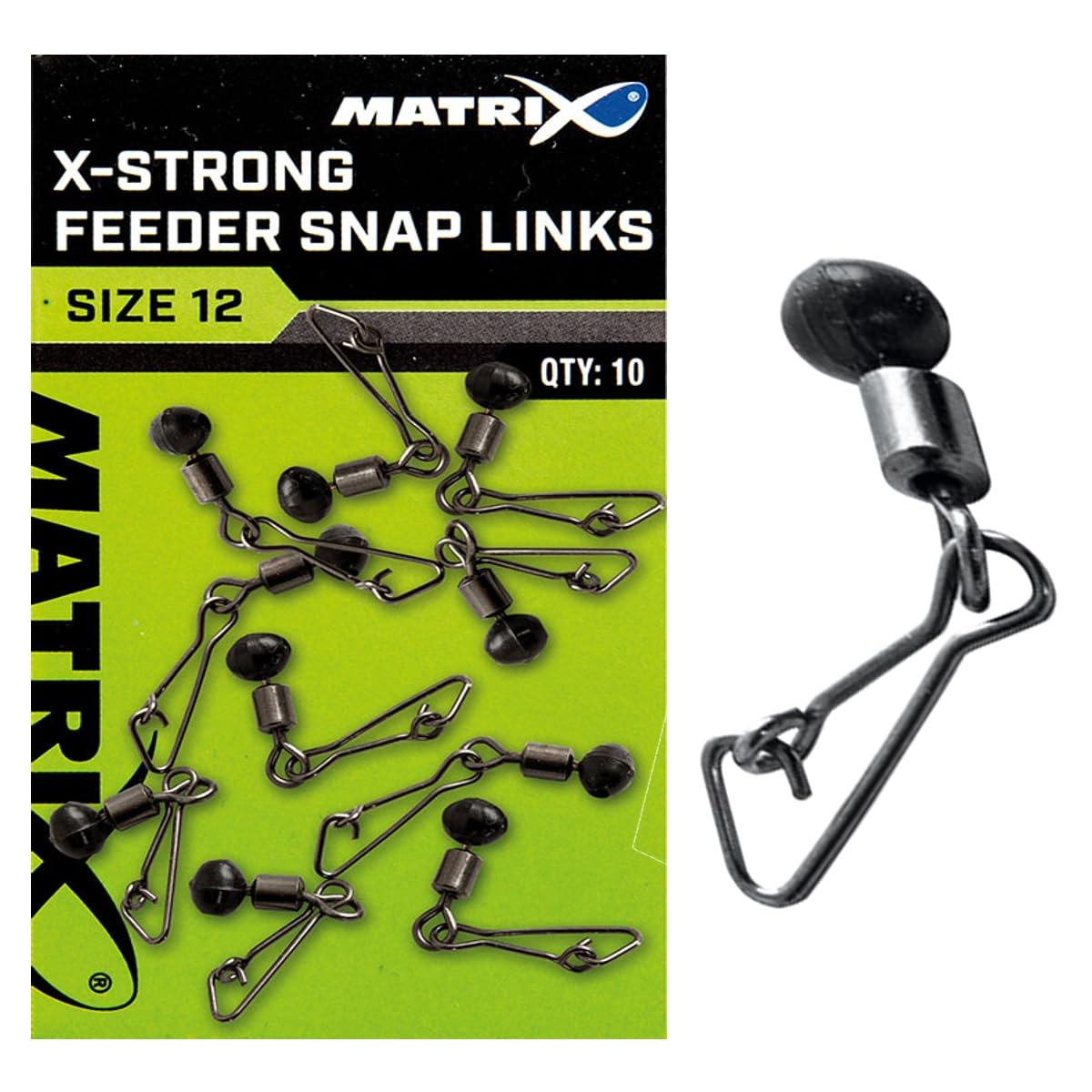 The Keen Angler - Fishing Tackle - Matrix - Matrix X-Strong Feeder Bead Snap Links - Size 12