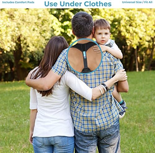 Posture Corrector for Men | Under Clothes Clavicle Back Brace Corrective Shoulder Support Strap Forward Neck Upper Clavical Straightener Best Correct Cervical Collar Natural Orthopedic Pain Relief