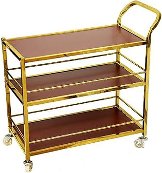 Amazon Com Kitchen Trolley With Wheels Home And Commercial Storage Trolley Cart With Dining Bar Table Kitchen Islands Carts