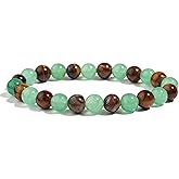 Wealth Guardian Crystal Bracelet – Aventurine & Tiger-Eye, Money Wealth Success Bracelet Natural Healing Crystal Stone Bracelets FengShui Wealth And Luck Bracelets Good Luck Spiritual Jewelry Gifts for Women Men