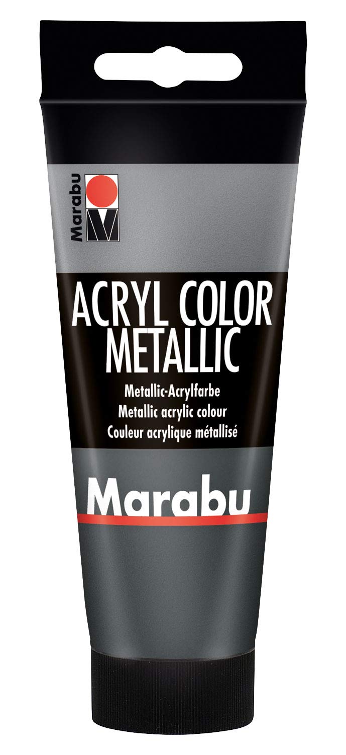 Marabu 0012010050772 - Acrylic Color, Metallic anthracite, 100 ml