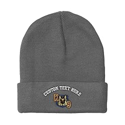 Custom Beanies for Men K-9 Unit Embroidery Police