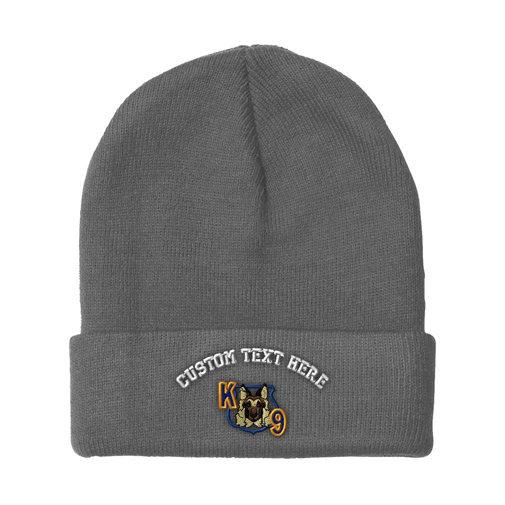 Custom Beanies for Men K-9 Unit Embroidery Police