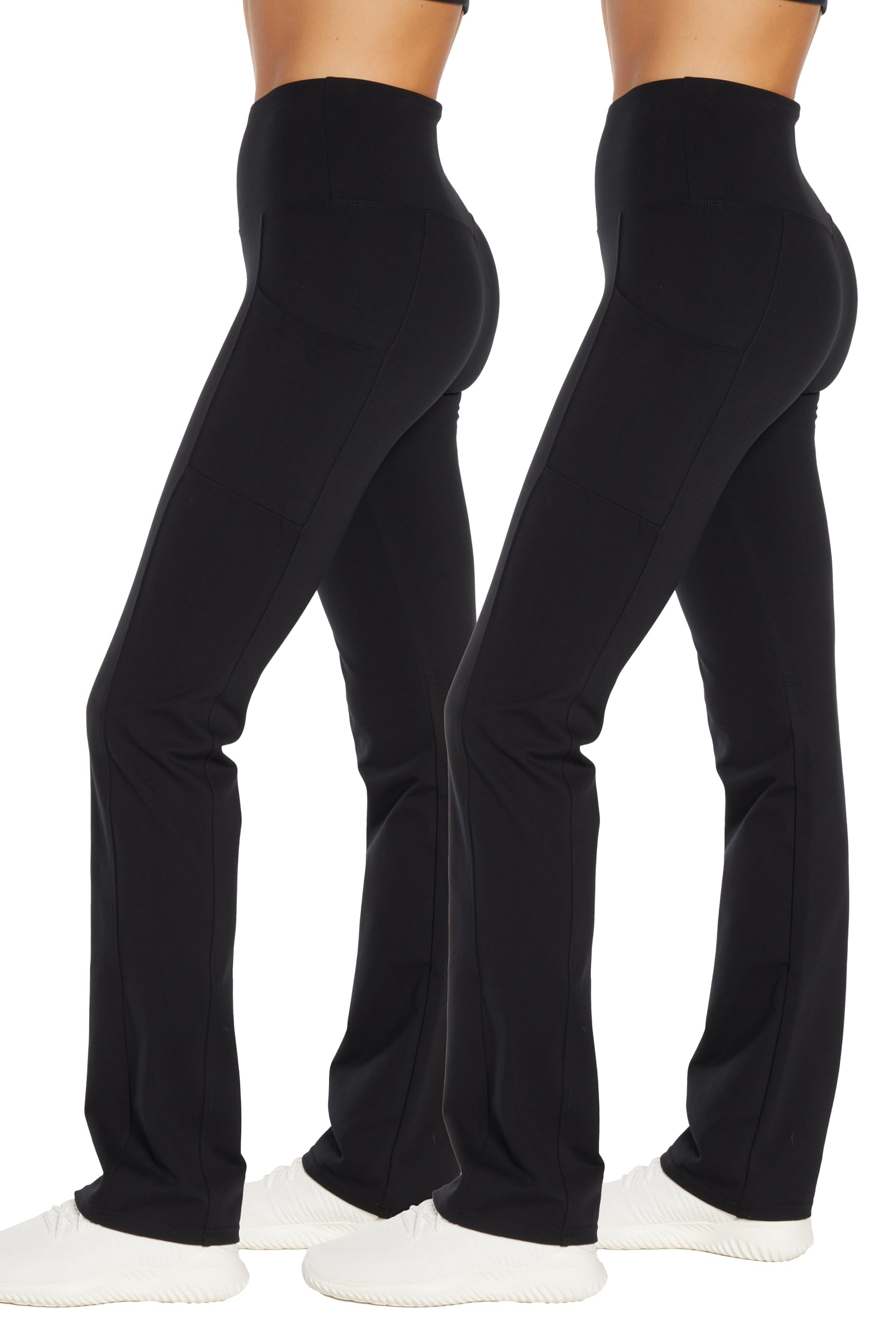 Photo 1 of Marika Women's Standard Eclipse Tummy Control Bootleg Pant, Black/Black