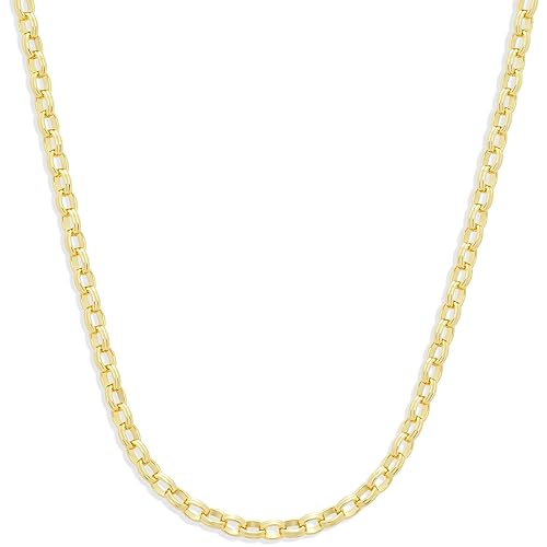 Amazon Essentials 14K Gold Plated Double Chunky Round Link Chain 16", Yellow 14K Gold