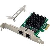 Dual PCIe 3.1 2.5GBase-T Network Adapter with Intel I225-V / I226-V 2500/1000/100Mbps PCI Express Gigabit Ethernet NIC Card RJ45 LAN Controller for Windows 10/11 with Low Profile Bracket