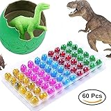 Blu7ive Hatch and Grow Easter Dinosaur Eggs Novelty Hatching Dinosaur Toys Dinosaur Party Supplies for Kids (60 Pack)