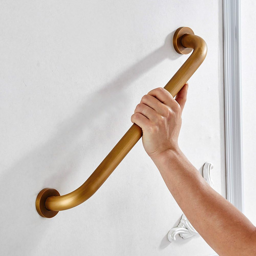 Nokozan Bronze Grab Bar Rail for Bathroom Toilet Shower Handle Safety Support Wall Mounted, 40CM(15.74 inch)