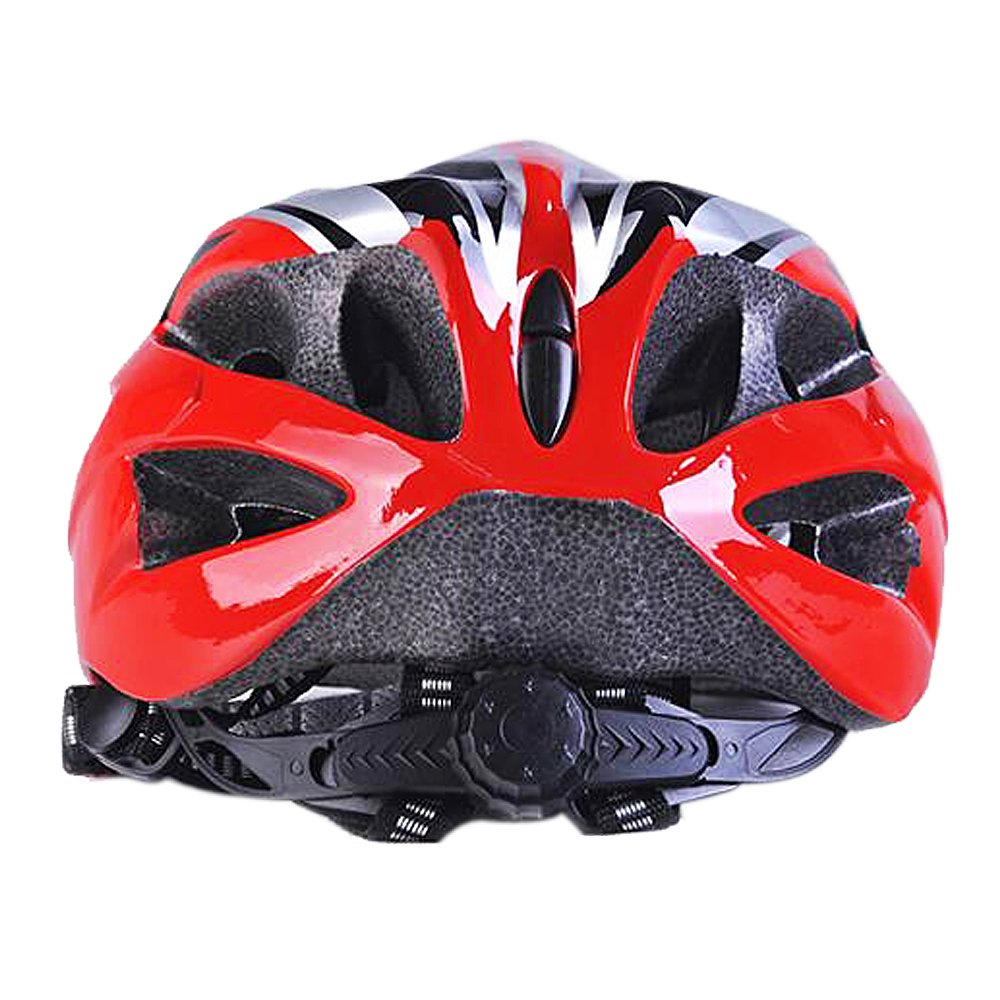 Uzexon Casco ciclista de ciclismo de MTB (18 aberturas), adultos Casco ligero unisex de bicicleta con visera desmontable y forro suave, sistema de rueda ajustable (Rojo/Negro)