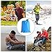 SWONUK Picnic/Beach Blankets Oversized 9'x10' Outdoor Pocket Blanket for Men and Women Durable Water-Resistant Sand Proof Beach Mat for Festivals, Camping, Picnics, Gathering Mat with 4 Anchors Blue