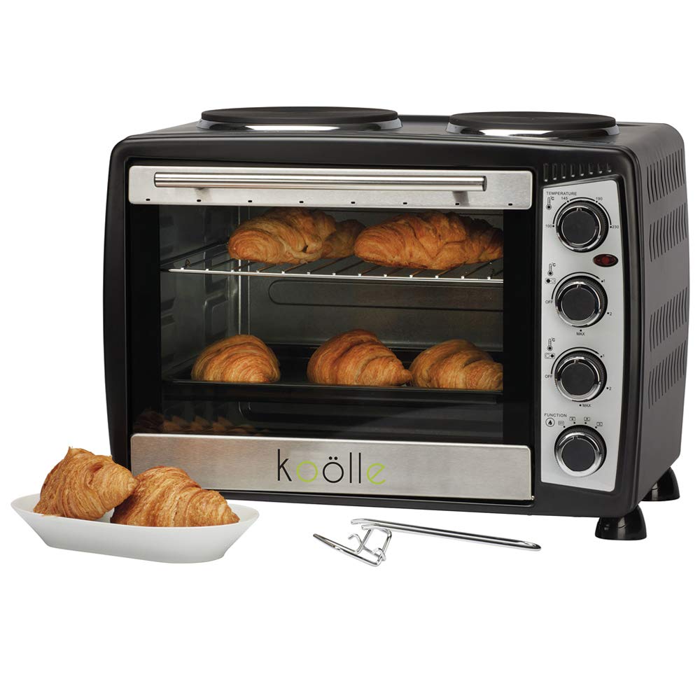 Koolle Large 35 Litre Capacity Black Countertop Mini Oven and Grill