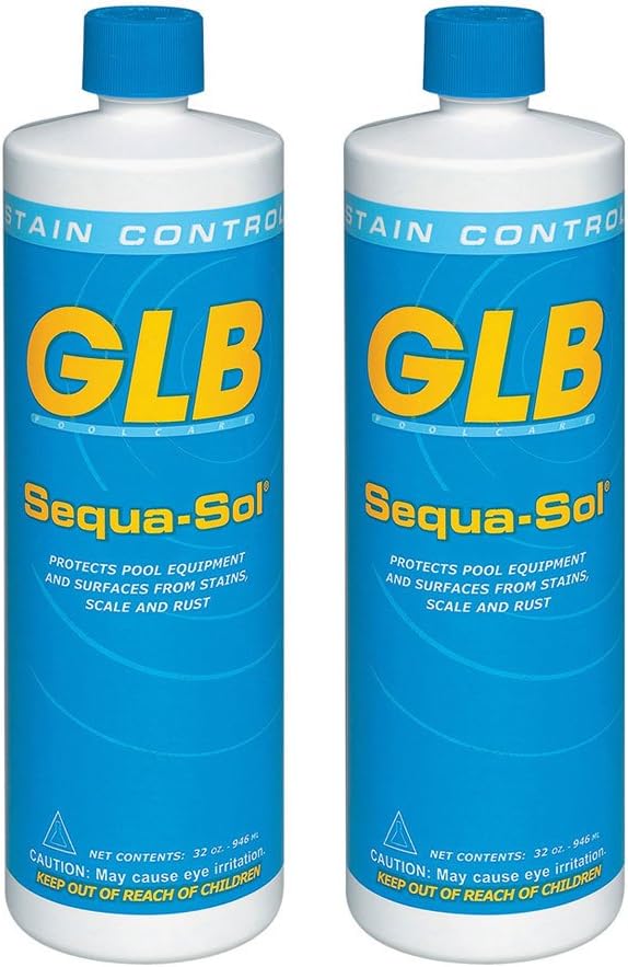 GLB 71016A-02 Sequa-Sol Sequestering Agent Pool Stain Preventer, 1-Quart, 2-Pack : Garden & Outdoor