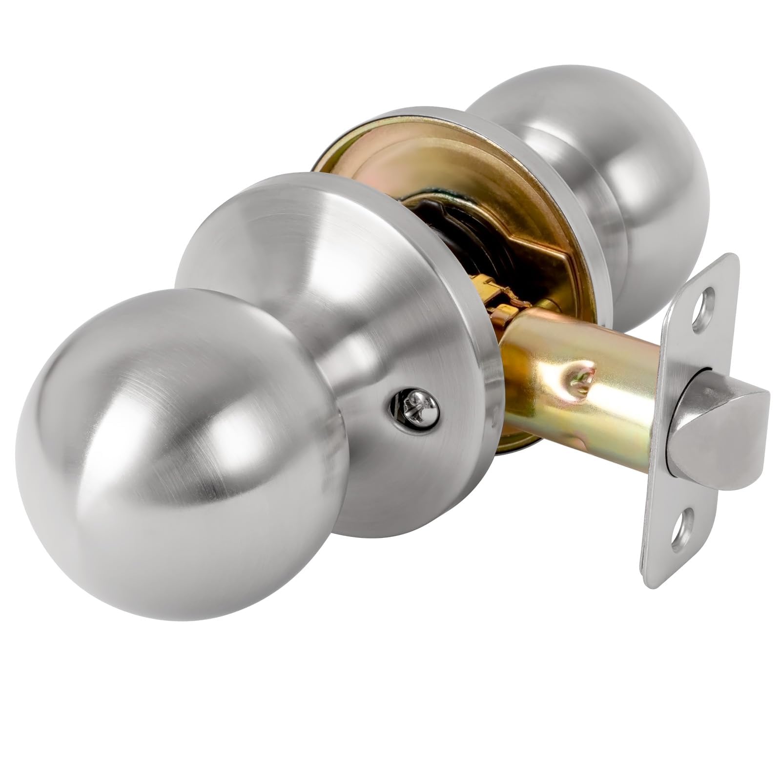 Photo 1 of RAFECIEE Passage Door Knob - Closet Door Knobs, Keyless Doorknob Interior Door Knob Without Lock for Hallway, Satin Nickel