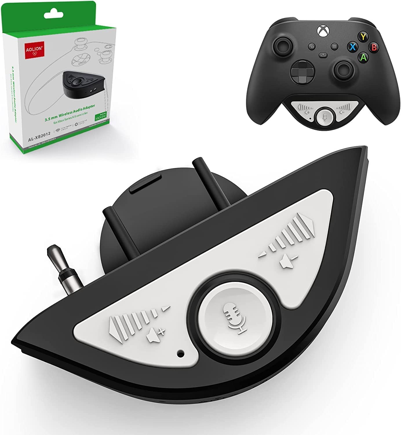 Photo 1 of Bluetooth Headset Adapter for Xbox One & Xbox Series X|S Controller, Stereo Headset Adapter with Audio Balance Control for Game Sound & Voice Chat (Gray)