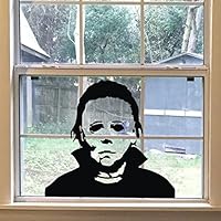 FlyWallD Halloween Holiday Decals Michael Myers Horror Living Room Sticker Funny Door Window Mirror Vinyl Art Decor