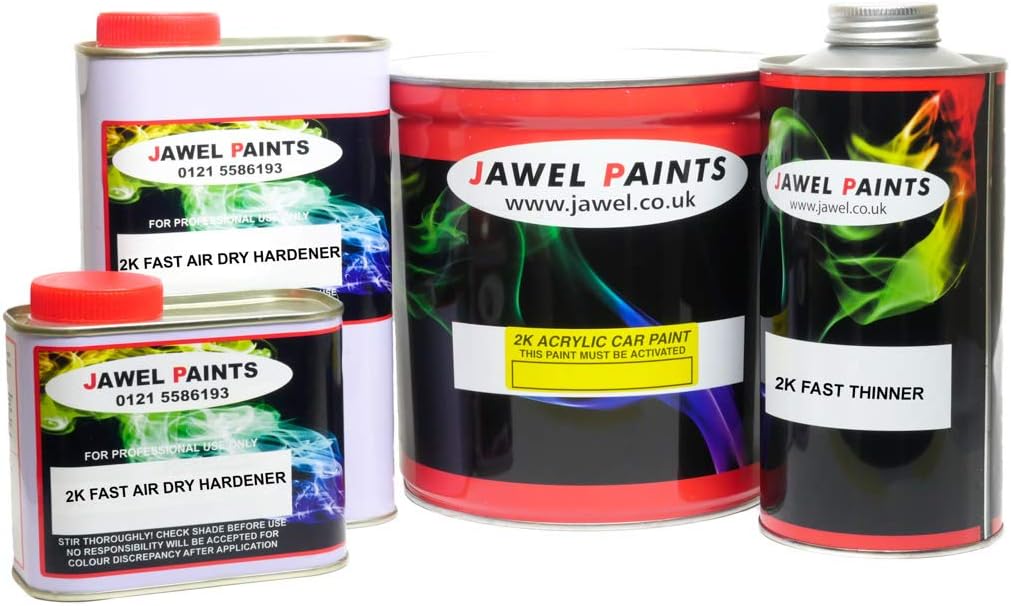 CAR PAINT 2k ACRYLIC Arctic White 5lt Re-Spray KIT (2.5lt Paint, 1lt Thinner, 1.5lt Hardener)