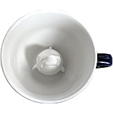 Creature Cups Great White Shark Ceramic Mug – 11 oz Navy Blue Coffee Cup with Hidden Ocean Animal Inside – Unique Gift for Coffee, Tea & Shark Lovers