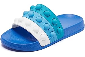 Engtoy Kid Boys Girls Slides Sandals For Kid Unisex Child Slippers Lightweight Non-slip Open Toe Comfy Shower Beach Funny Slide Sandals