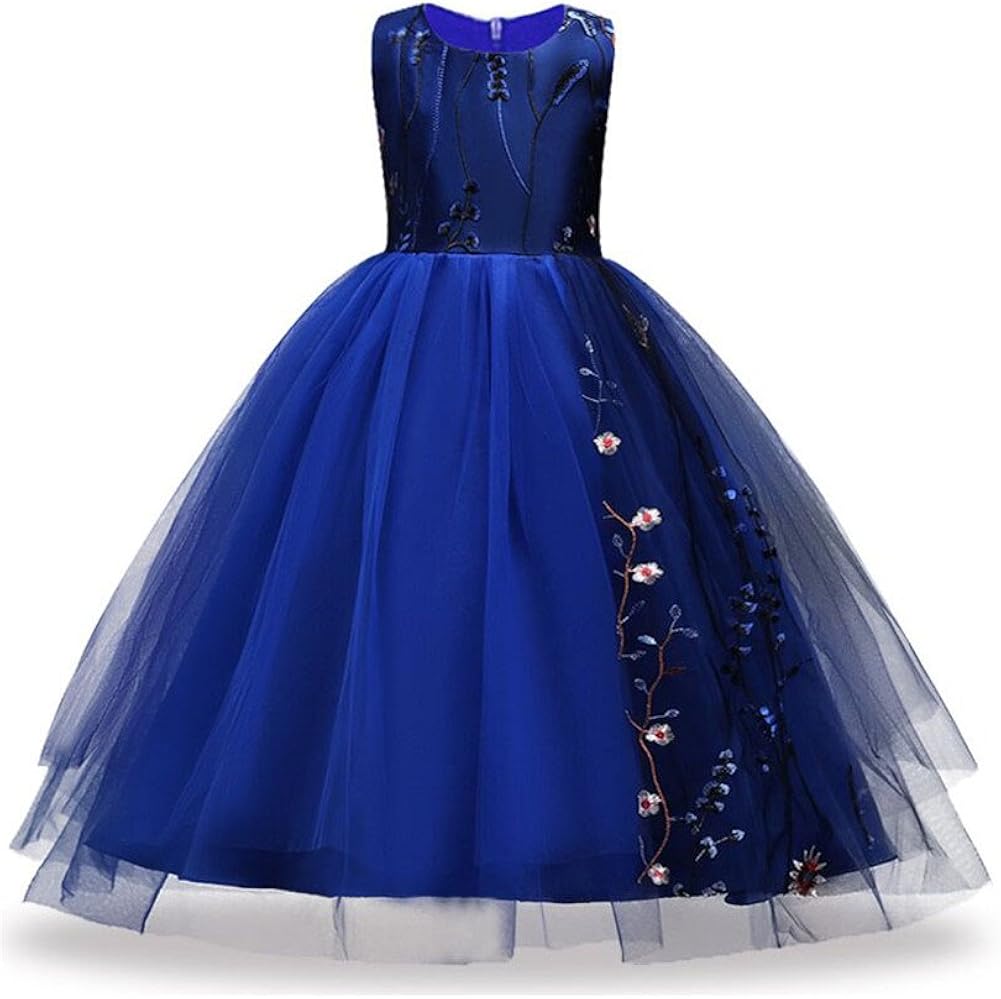 Amazon.com: Beauty Pageant Dresses for Girls Long Navy Sapphire Size 10