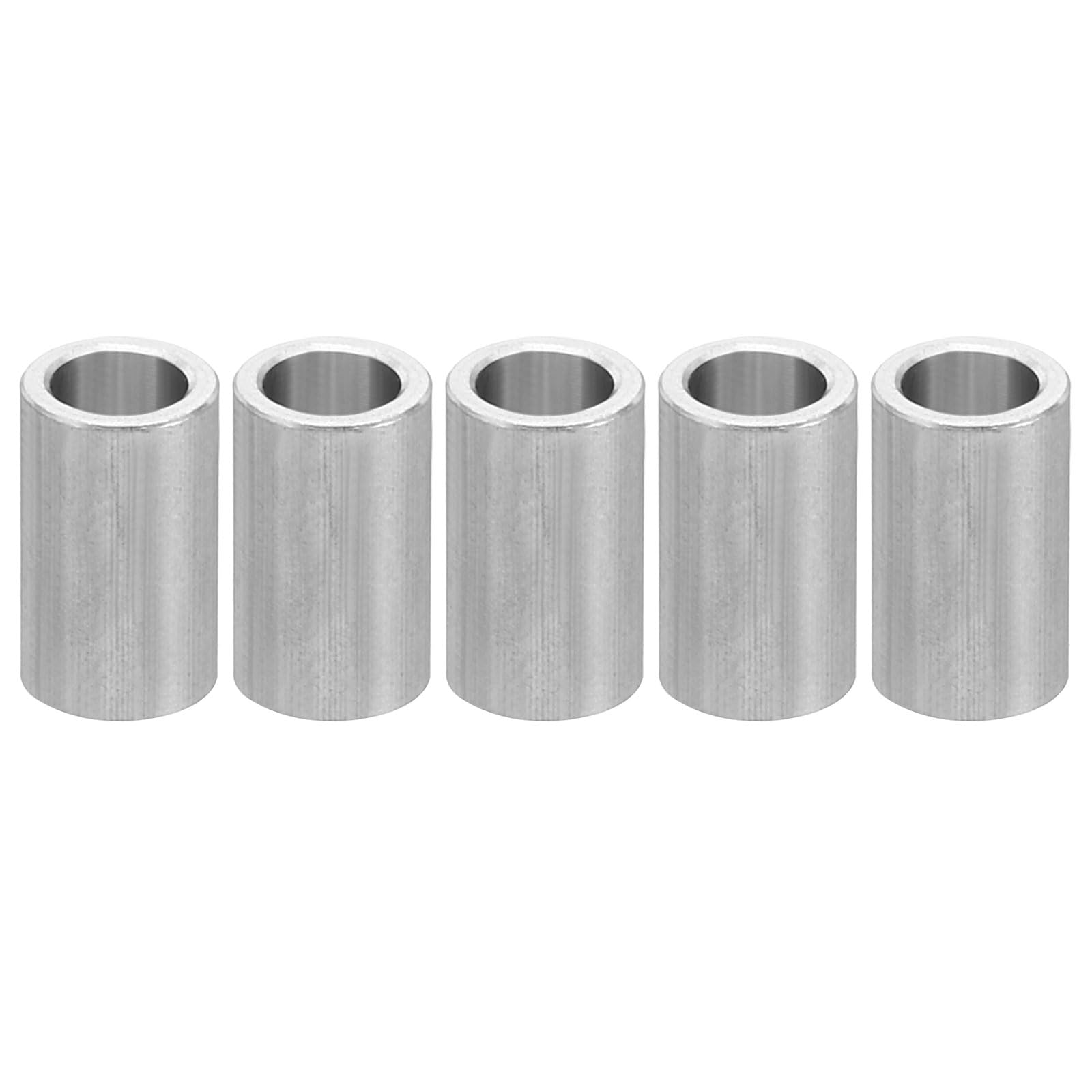 PATIKIL M4 Aluminum Spacers, 5 Pcs Metal Spacer Aluminum 4.1mm ID x 6mm OD x 10mm L Aluminum Spacer Screw Standoff Round for 5/32inch or M4 Screw Bolts