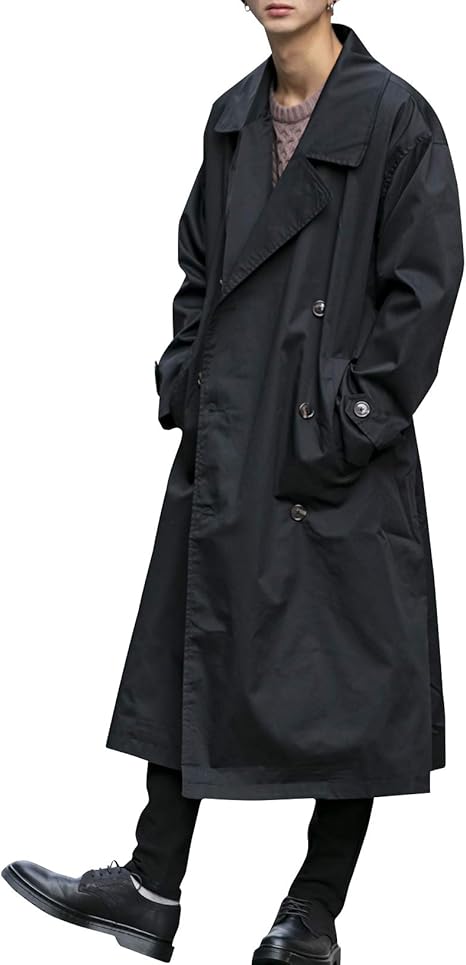 Amazon アドミックス アトリエサブメン Admix Atelier Sab Men メンズ コート コットンツイル オーバーサイズ マキシロング丈 トレンチコート スプリングコート 02 72 6691 48 M ブラック コート ジャケット 通販