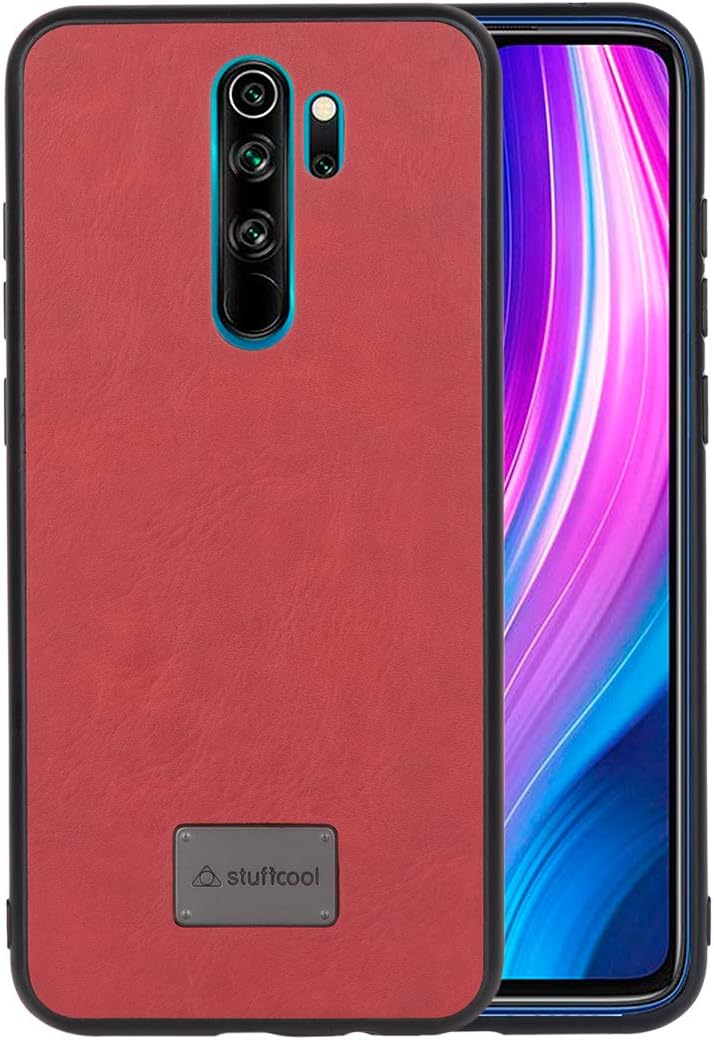 Stuffcool Haut PU Leather Back Case Cover for Xiaomi Redmi Note 8 Pro - Red