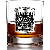 English Pewter Company Vintage Years 1976 50th Birthday or Anniversary Old Fashioned Whisky Rocks Glass Tumbler - Unique Gift Idea For Men [VIN003]