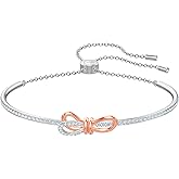 Swarovski Lifelong Bow Necklace and Bracelet Jewelry Collection, Clear Crystals, Rhodium Finish
