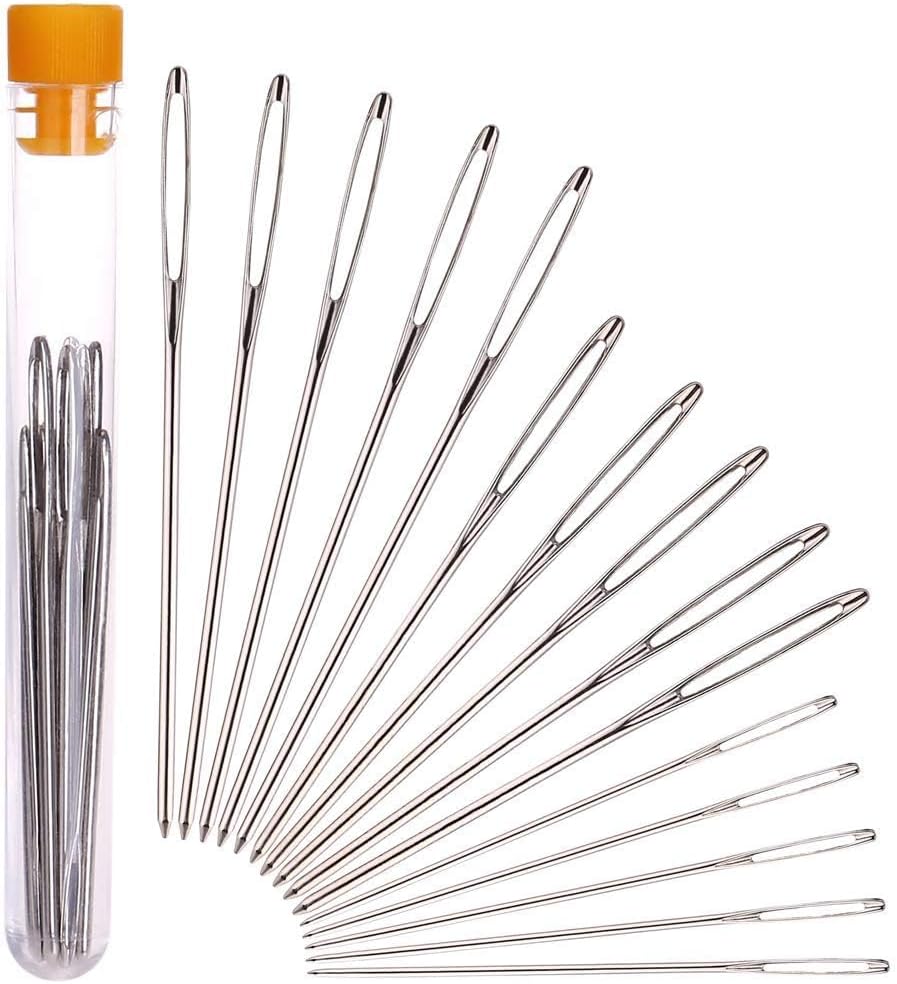 H&S Large Eye Blunt Needles 15pcs Yarn Knitting Sewing Darning Needles
