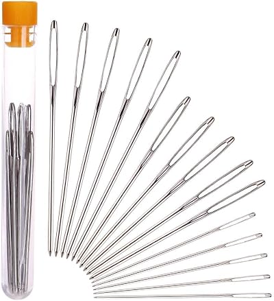 H&S Large Eye Blunt Needles 15pcs Yarn Knitting Sewing Darning Needles