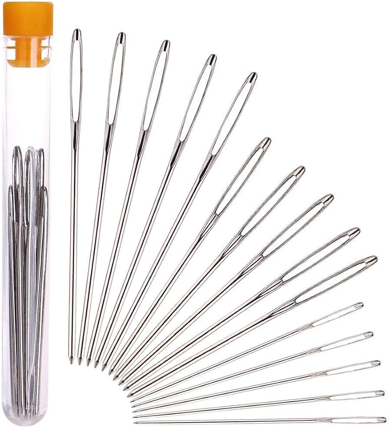 H&S Large Eye Blunt Needles 15pcs Yarn Knitting Sewing Darning Needles