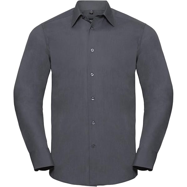Edwards Garment Men's Big & Tall Poplin Long Sleeve Shirt - 65% Polyester/35% Cotton, Button-Down Collar, Chest Pocket - View #3