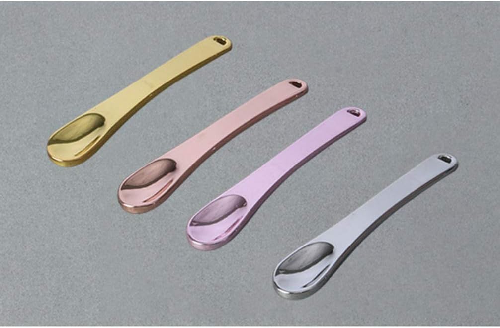 Milisten Metal Cosmetic Spatula Set Mini Makeup Spoon and Beauty Scoop for Facial Cream Mask Skincare Spatula for Eye Cream Application and Mixing Compact Reusable Metal Face Mask Spoon - Image 5