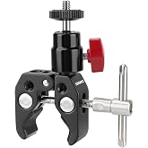 CAMVATE Super Clamp Articulated Mini Ball Head with 1/4"-20 Thread Hole
