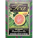 Hawaiian Islands Guava Ginseng Green Tea 20 Tea Bags (Single Pack)