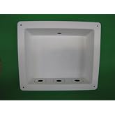 Mobile Home Washing Machine Outlet Box, White, 3-Hole Drain Box