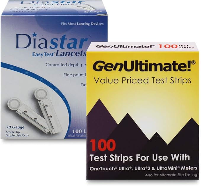 GenUltimate Blood Glucose Test Strips Count for Use with One Touch Ultra, Ultra 2