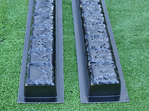 2 PIECES EDGE STONE CONCRETE MOLDS EDGING BORDER MOULD ABS PLASTIC #BR15