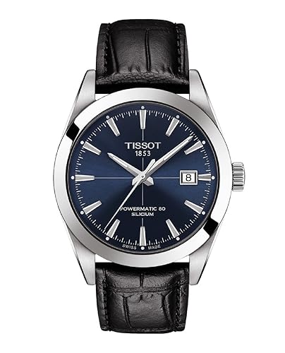Tissot mens Gentleman Stainless Steel Dress Watch Black