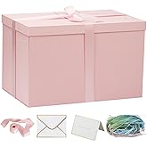 YINUOYOUJIA Extra Large Gift Box,17x11x11 Inches Pink Gift Boxes with Lids for Presents,11-inch Deep Gift Box for Wrapping Gifts.Ideal for Birthday,Weddings,Anniversary,Christmas or Business.