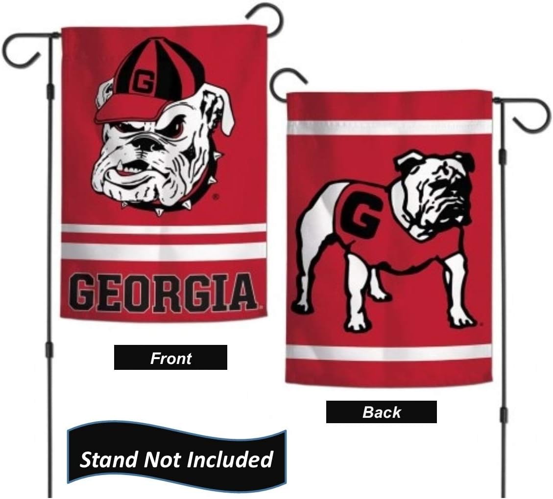 University of Georgia Bulldogs 12.5” x 18" Double Sided Yard and Garden College Banner Flag is Printed in The USA (Vault)