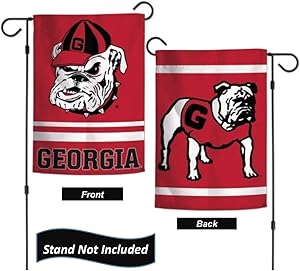 University of Georgia Bulldogs 12.5” x 18" Double Sided Yard and Garden College Banner Flag is Printed in The USA (Vault)