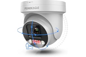 PANOEAGLE 4K AI Turret PTZ IP POE Camera,8MP PTZ Security Camera Outdoor with 5X Optical Zoom 2.7~13.5mm Lens,2-Way Audio,Sma