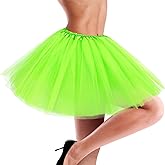Tutu for Women Adults 5 Layered Tulle Skirt Halloween Tutu Skirts for Women 80S Tutu Adult Tutus Fluffy Skirt Running